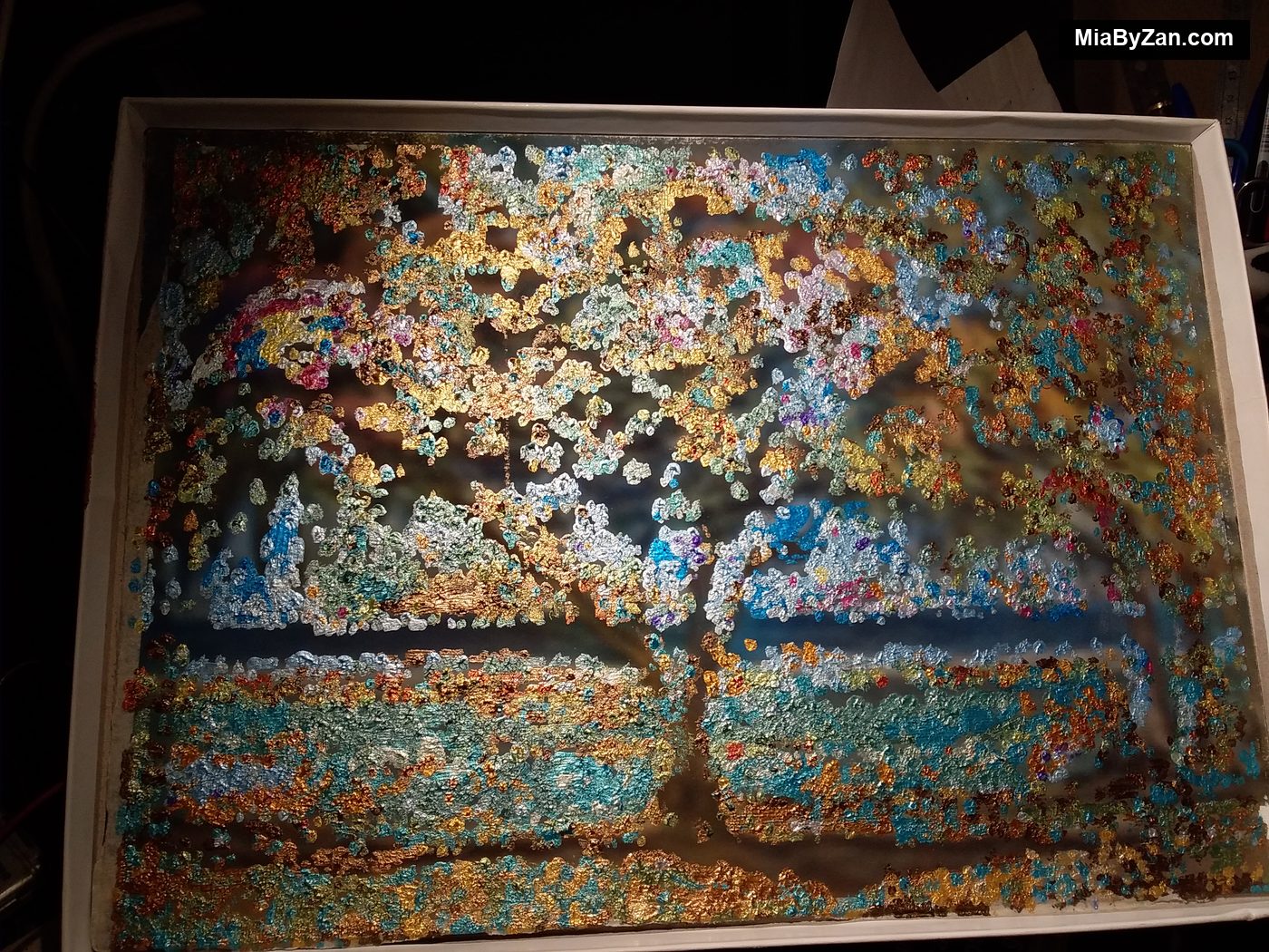 Mia, séance peinture